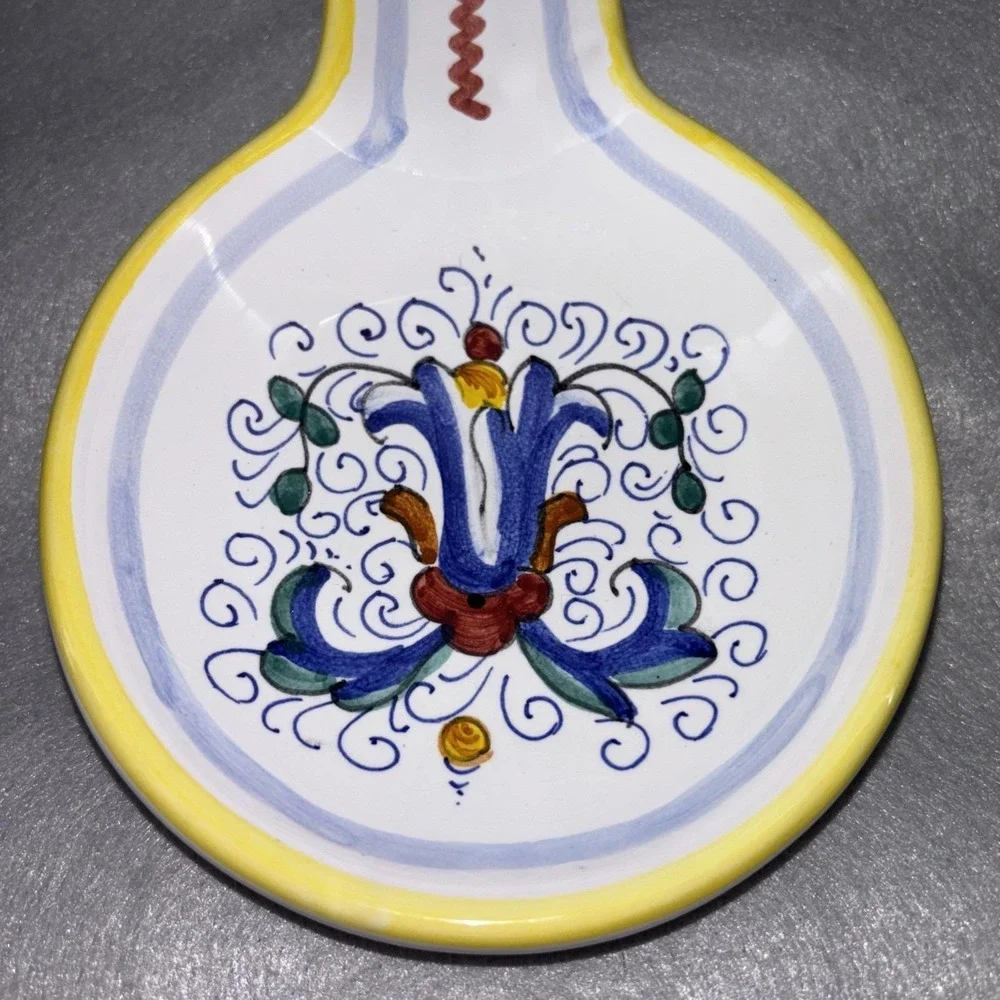 Deruta Arte D'Italia Imports Hand‎ Painted Spoon Rest Made in Italy EUC